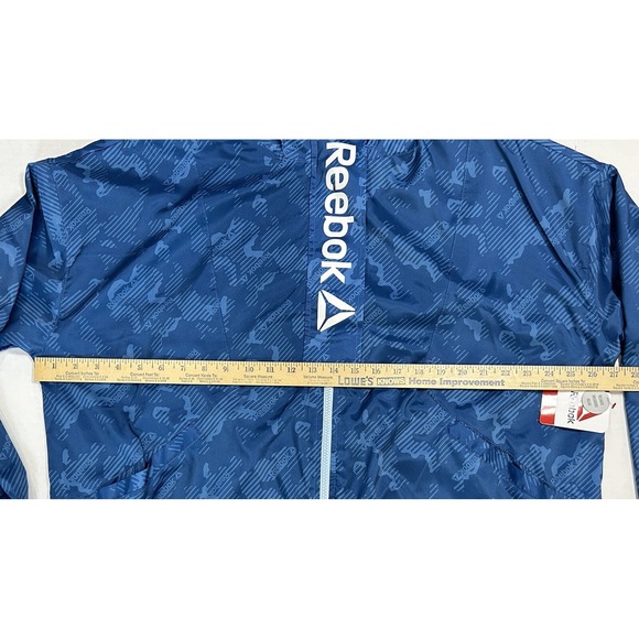 Reebok Womens Blue Windbreaker Jacket 2XL Jogger Coat‎ NWT - Picture 8 of 12